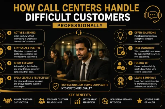 How Call Centers Handle Difficult Customers Professionally