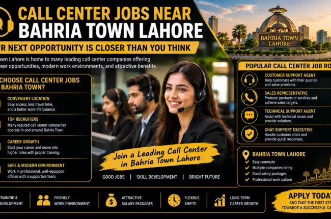 Call Center Jobs Near Bahria Town Lahore