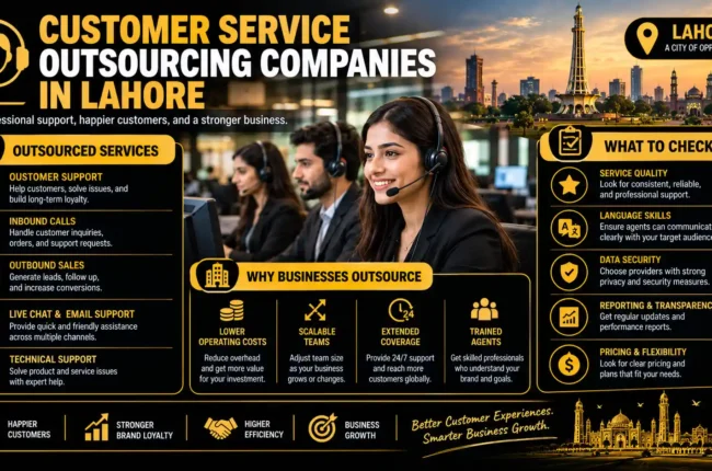 Lahore Customer Service Outsourcing Infographic